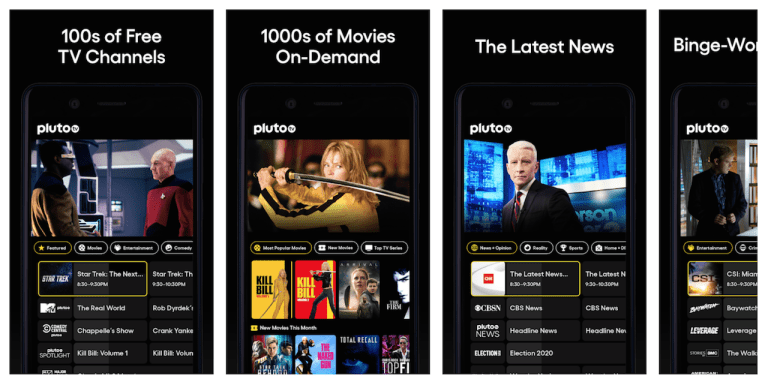 A Pluto TV está disponpivel em dispostivos Android e iOS, além de na versão web e para smart TVs